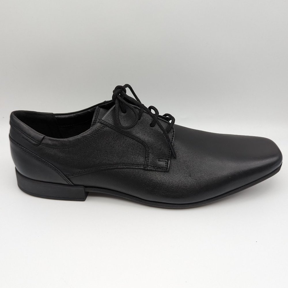 Clarks Men's Shoes Sidton Lace Black Leather Formal Dress Shoes US: 10 M